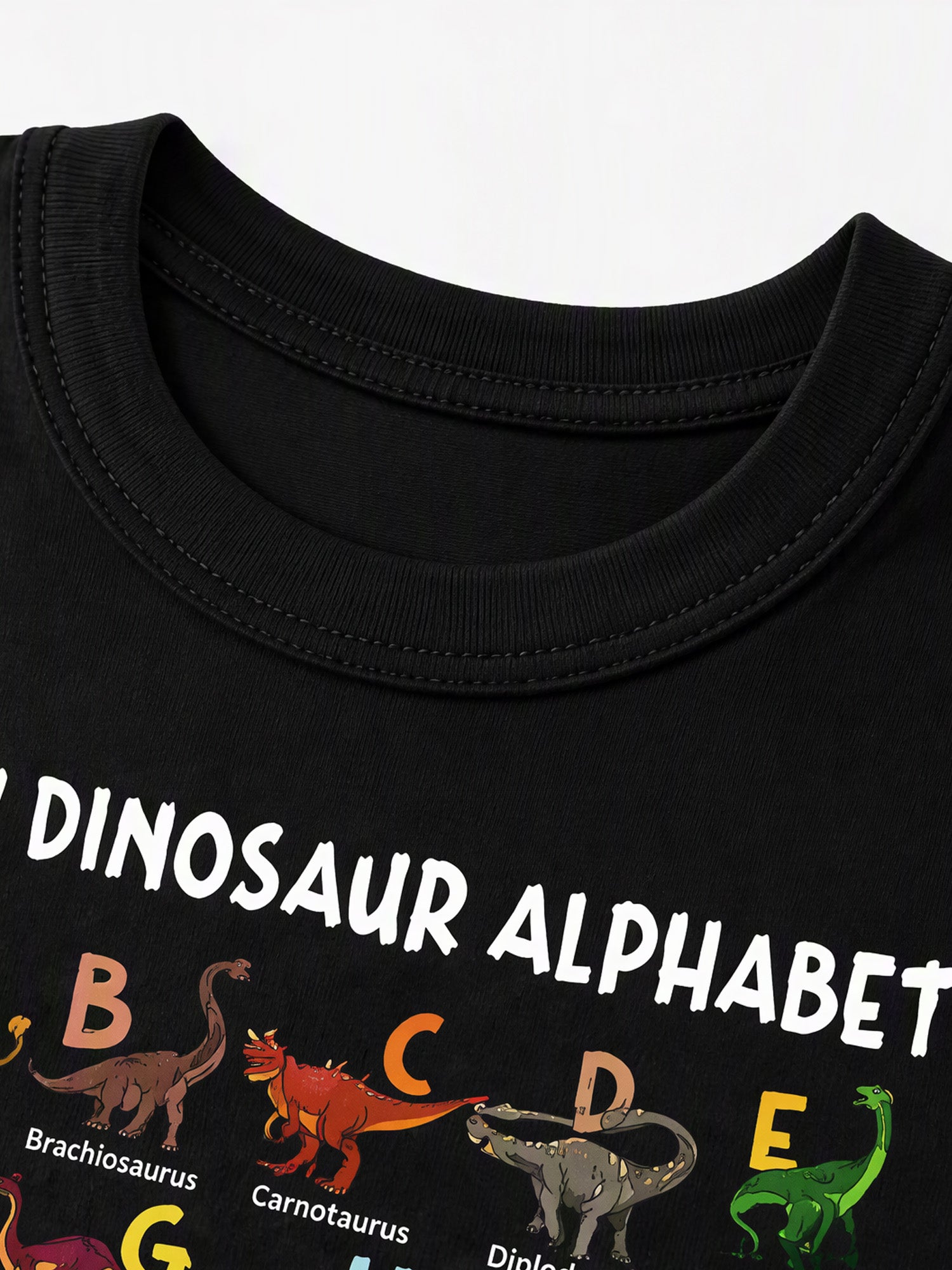 Kids Dinosaur Alphabet Graphic T-Shirt