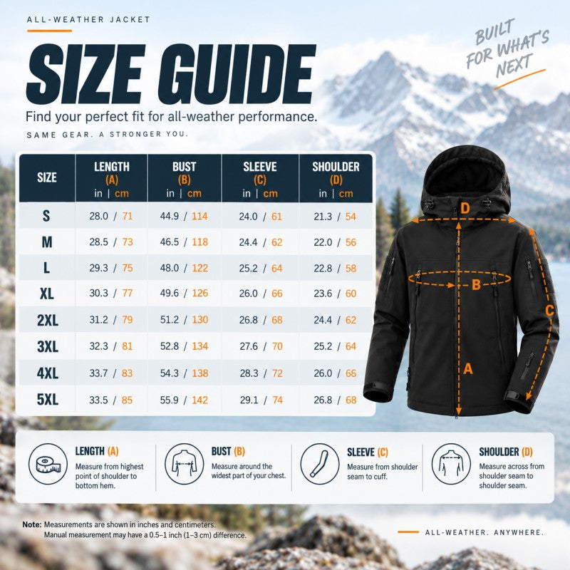 💥 Built for Wind & Rain | Men's Waterproof Insulated Outdoor Jacket