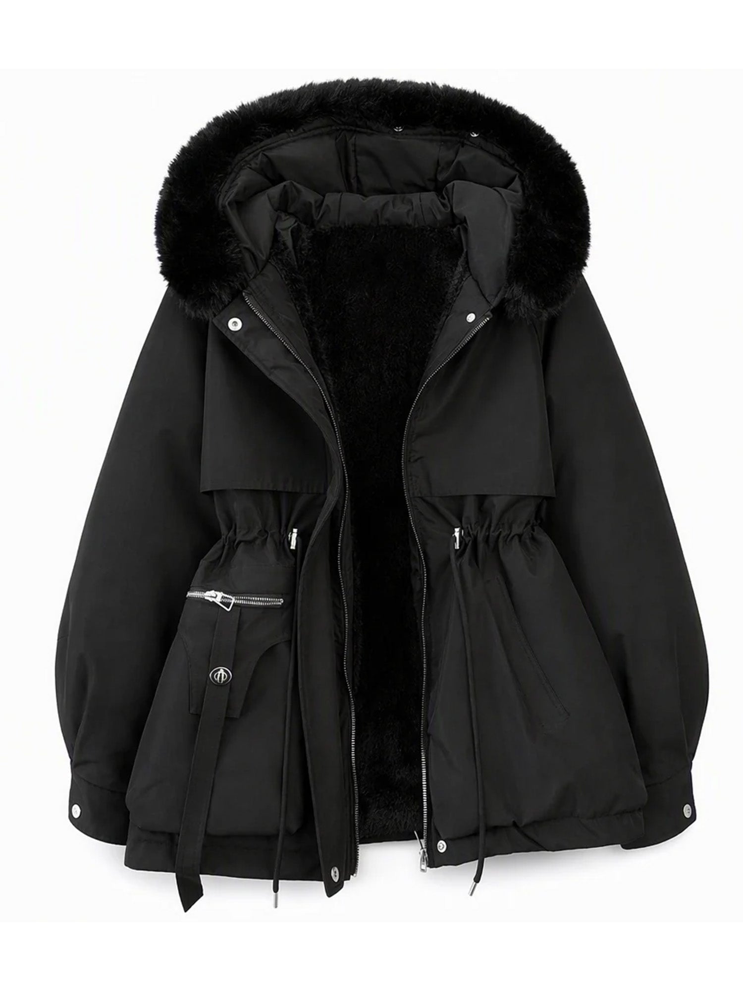 Women's Winter Faux Fur Padded Parka