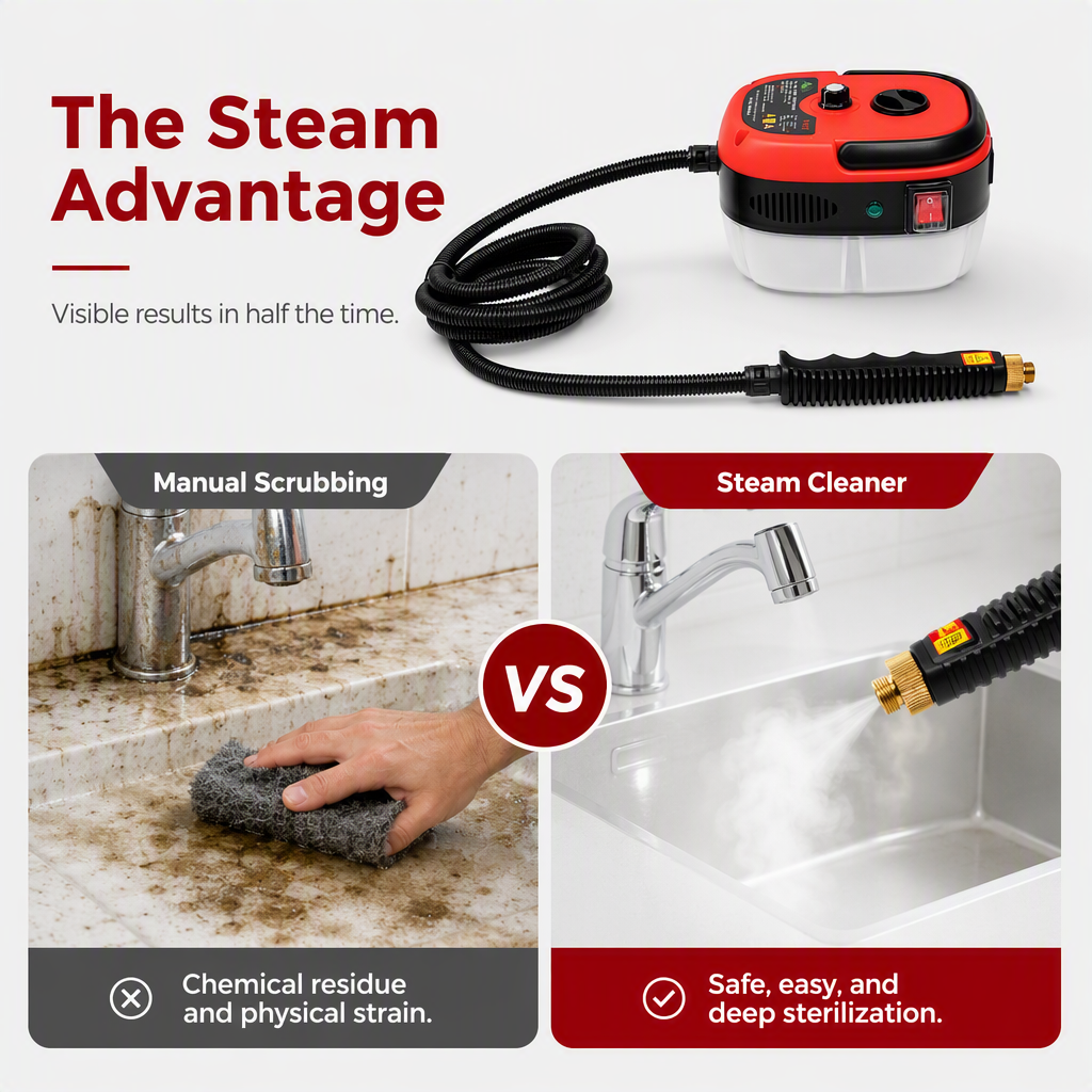 Professional High-Pressure Steam Cleaner for Home & Auto