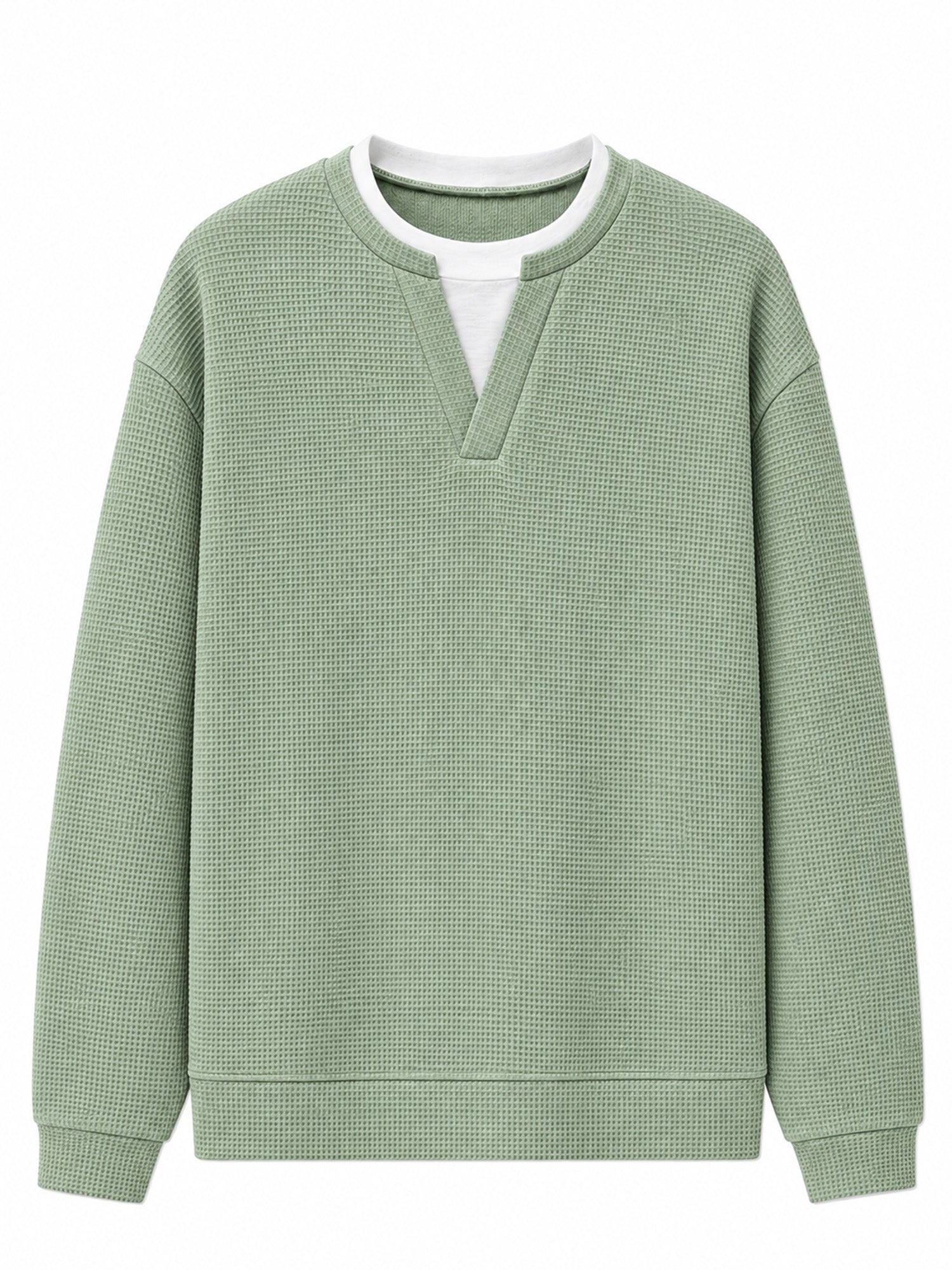 Layered Comfort Waffle Tee