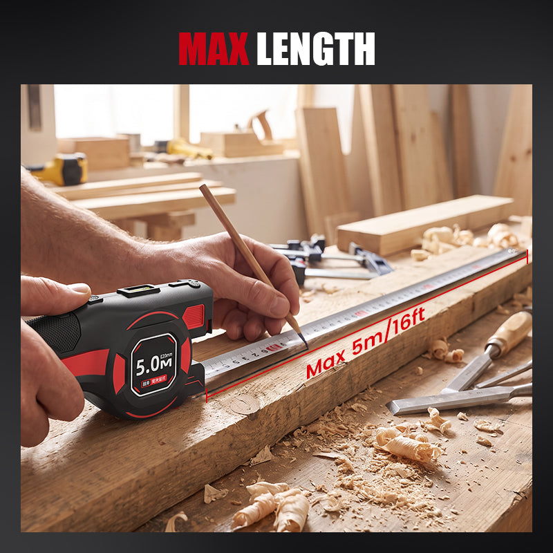 2-in-1 Tape Measure with Laser Guide