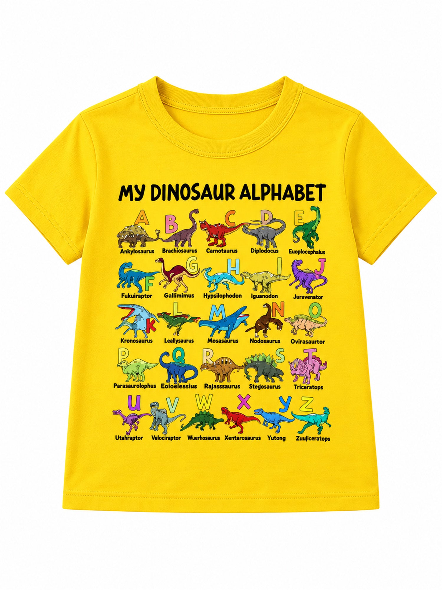 Kids Dinosaur Alphabet Graphic T-Shirt