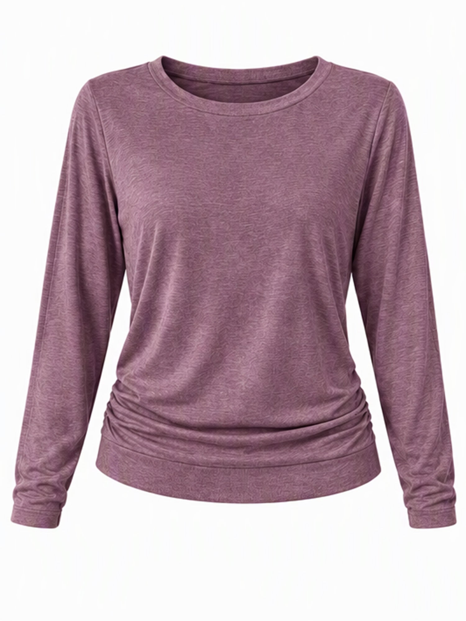 Women's Casual Crewneck Ruched HemTop