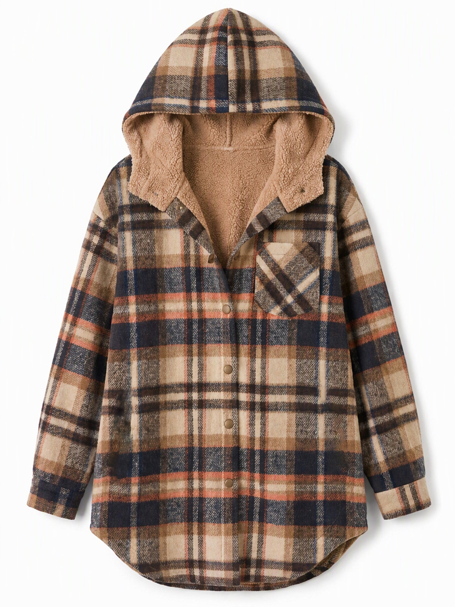 🎉 Last Day Promotion-55% OFF 🧸 Women’s Classic Cozy Plaid Hooded Jacket