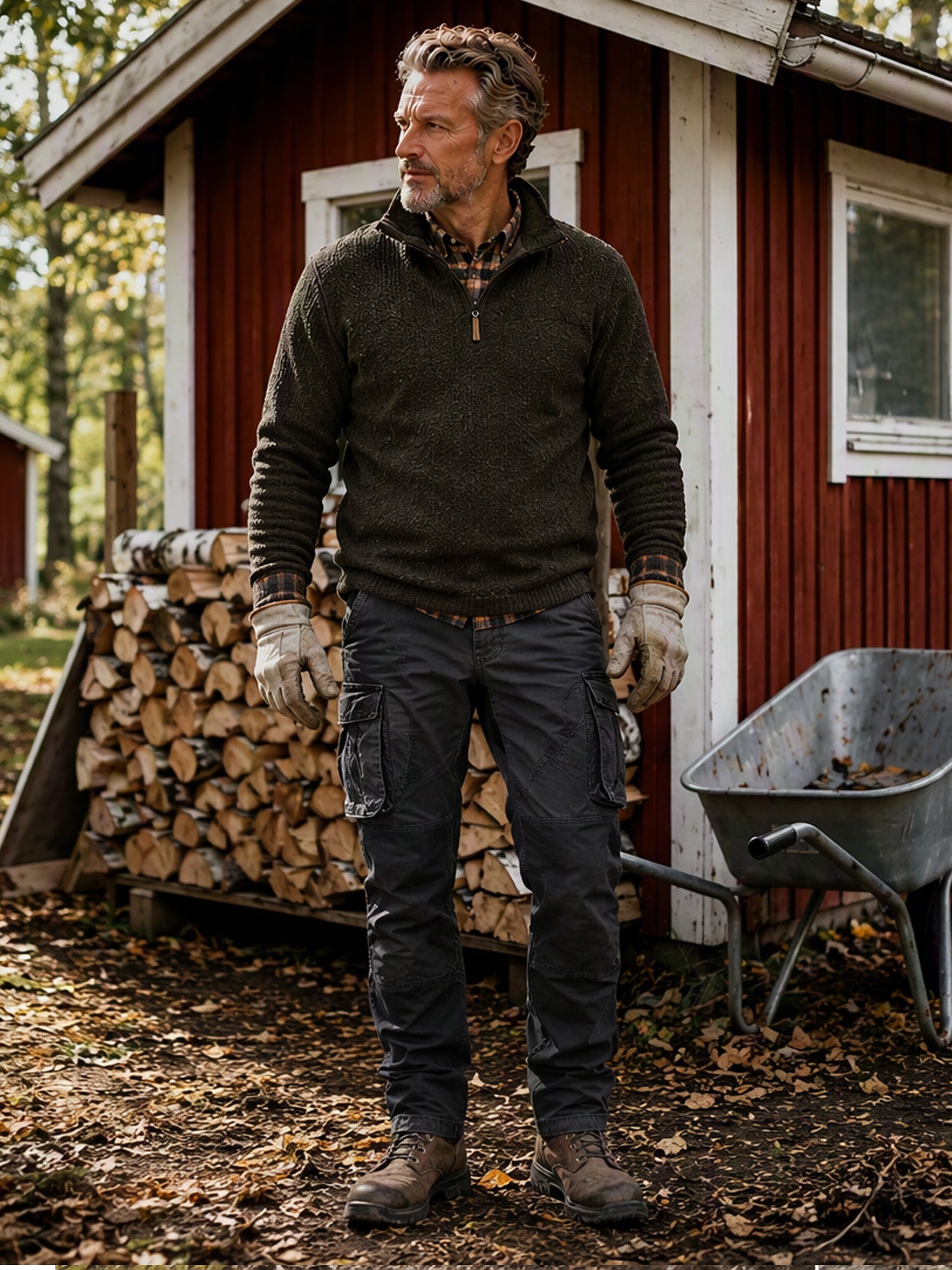Bästsäljare🔥 👖 Taktiska cargoarbetsbyxor för män – slitstarka med fickor