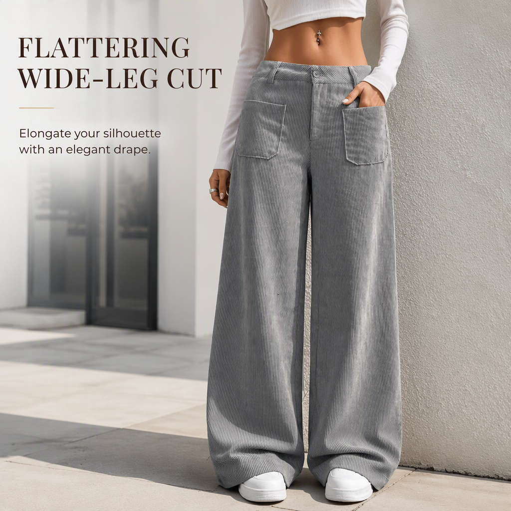 Women’s Casual Relaxed Fit Wide-Leg Pants