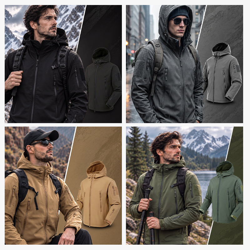 💥 Built for Wind & Rain | Men's Waterproof Insulated Outdoor Jacket