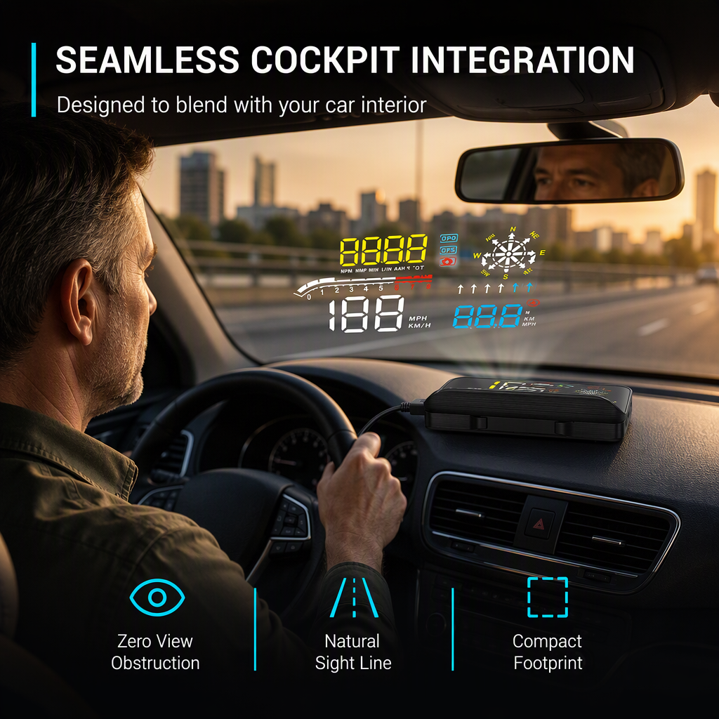 Head-Up Display (HUD) Car GPS Digital Speedometer