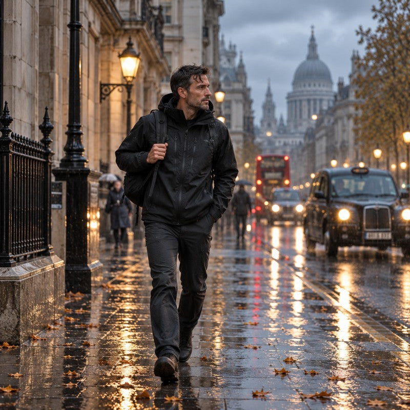 💥 Built for Wind & Rain | Men's Waterproof Insulated Outdoor Jacket