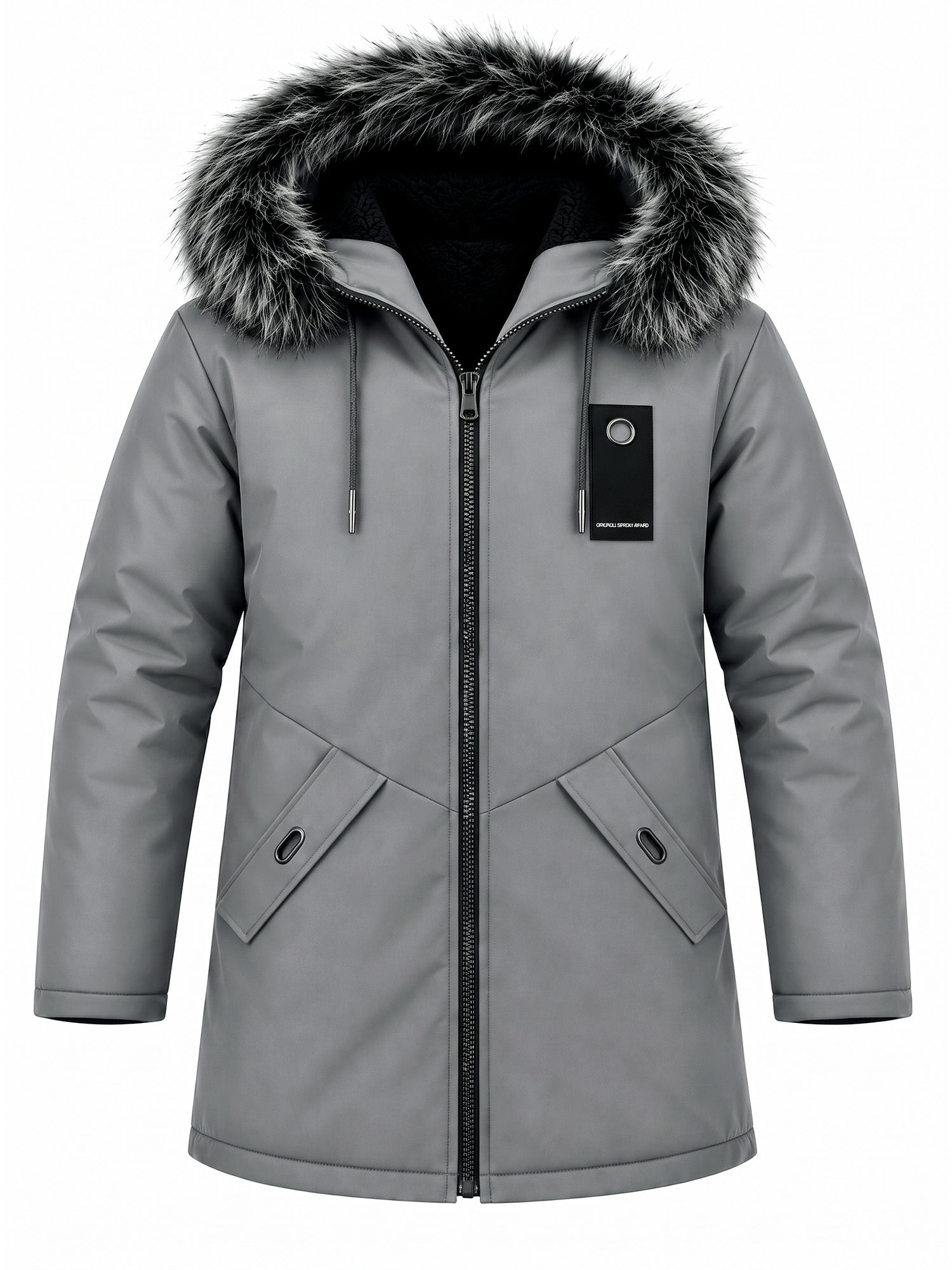 ✨ Men's Windproof Hooded Thermal Mid-Length Parka Jacket