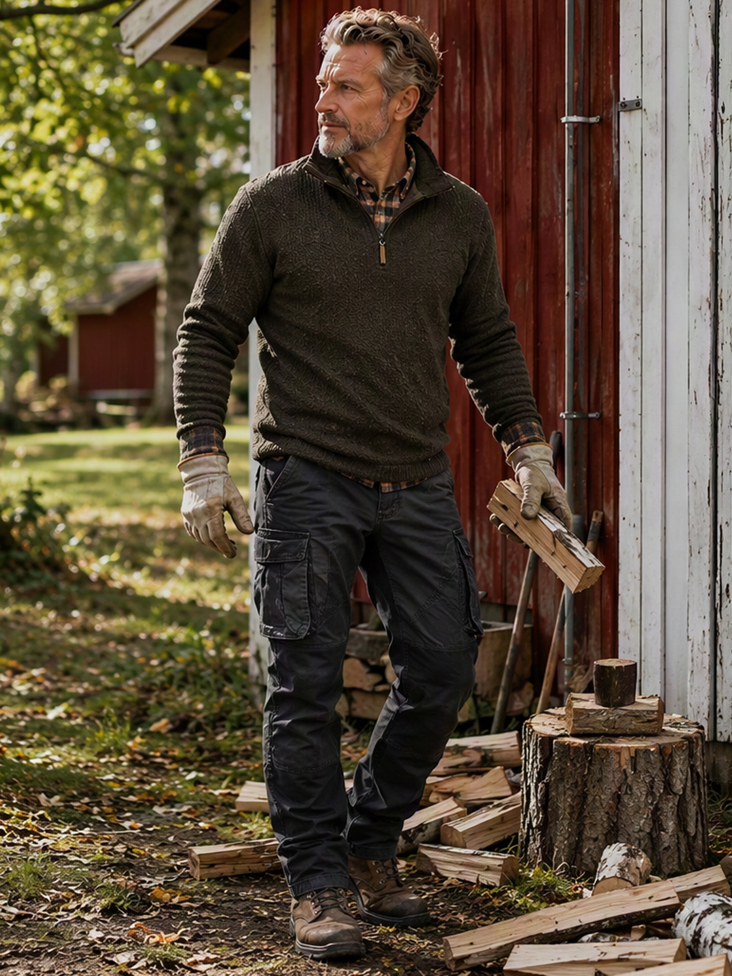Bästsäljare🔥 👖 Taktiska cargoarbetsbyxor för män – slitstarka med fickor