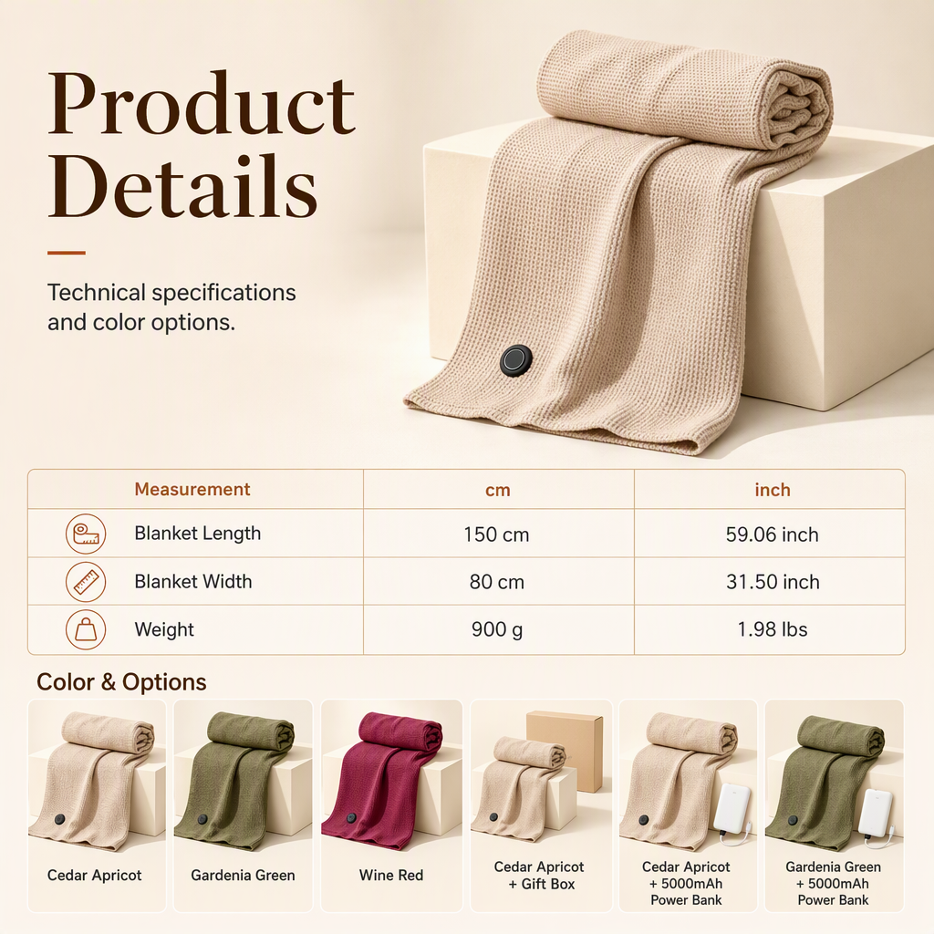 🔥 Christmas Sale — 50% OFF! ❄️ Stay Warm All Winter — Portable Electric Heated Blanket Shawl
