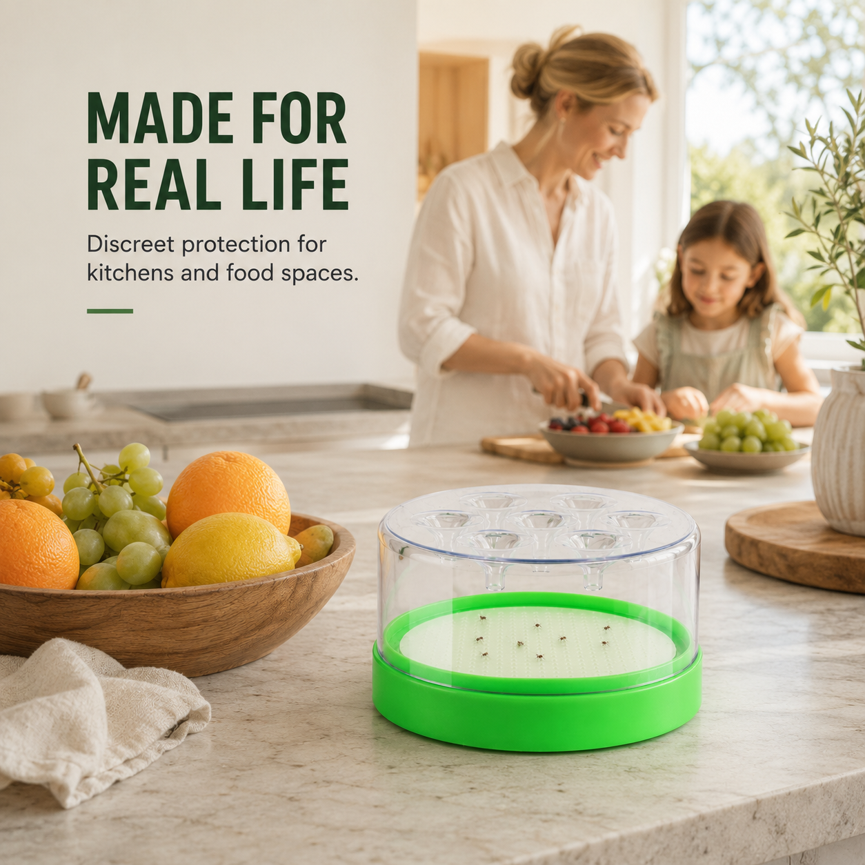 🌿 Reusable Fruit Fly Trap | No Power · No Spray ✅