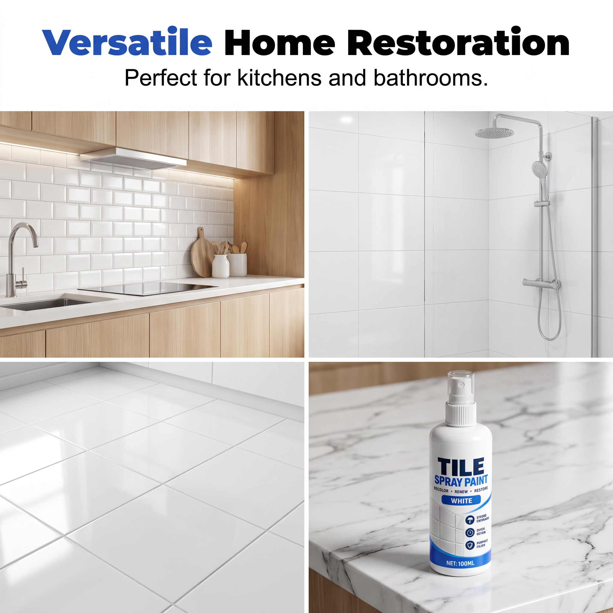 🎨 Tile Renewal Spray Paint | 100ml 3 Colors