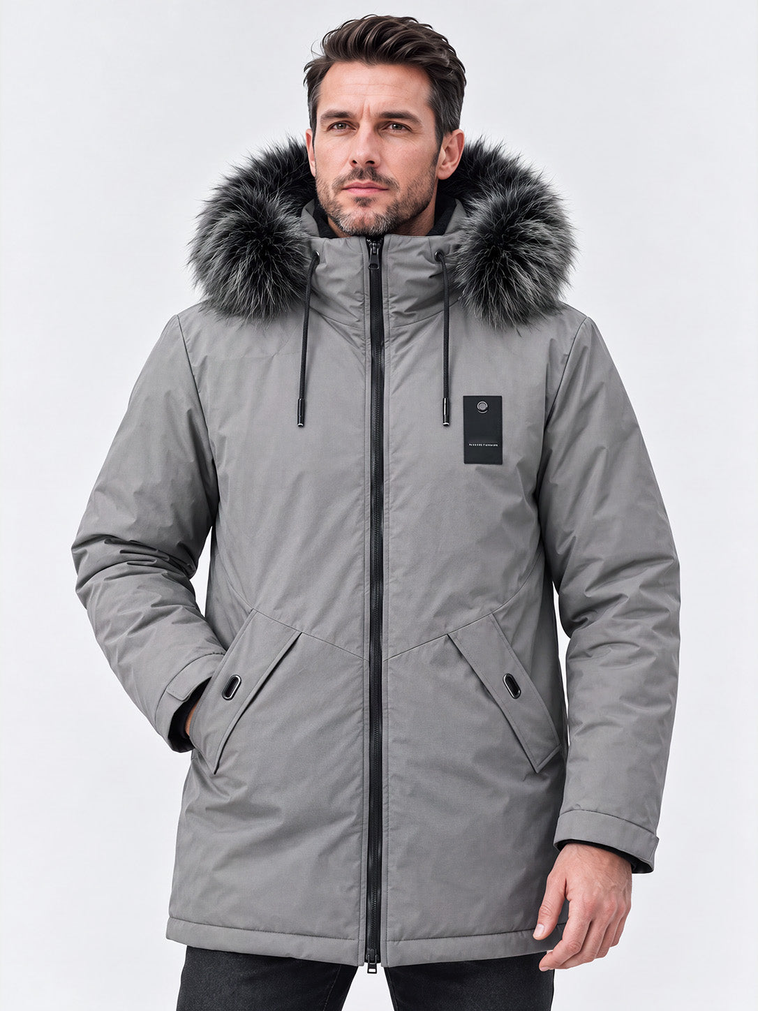 ✨ Men's Windproof Hooded Thermal Mid-Length Parka Jacket