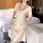 V-Neck Lace Embroidered Nightgown