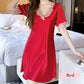 V-Neck Lace Embroidered Nightgown