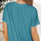✨ Hot Sale-50% Discount✨Women's Casual Pleated V-Neck Short-Sleeve Top