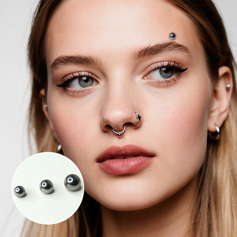 Fake Piercing Eyebrow and Lip Stud Stickers