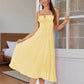 Women's Elegant Lace-Up Dress with Side Slit