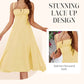 Women's Elegant Lace-Up Dress with Side Slit