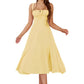 Women's Elegant Lace-Up Dress with Side Slit