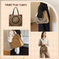 Women's Linen Printed Large Capacity Shoulder Bag