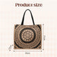 Women's Linen Printed Large Capacity Shoulder Bag