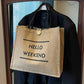 Women's Linen Printed Large Capacity Shoulder Bag