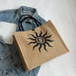 Women's Linen Printed Large Capacity Shoulder Bag