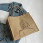 Women's Linen Printed Large Capacity Shoulder Bag