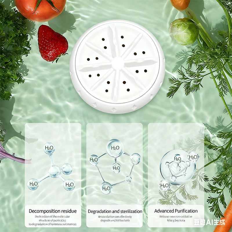 HOT SALE 50% OFF💥Fruit and Vegetable Washing Machine– Removes Pesticides, BPA-Free & Easy-Clean Design 💧