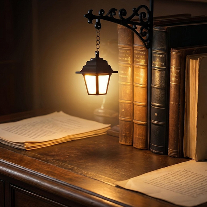 ✨ Miniature Retro Streetlight Bookend Light 🌙