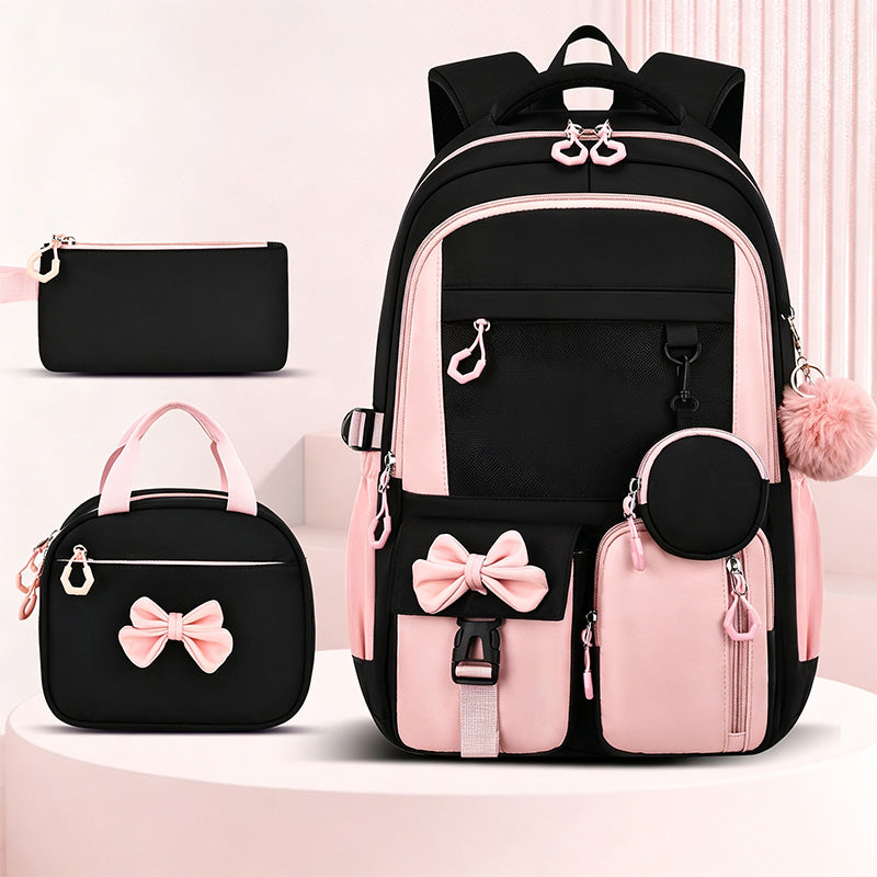 Cute Bowknot Backpack Set for Girls