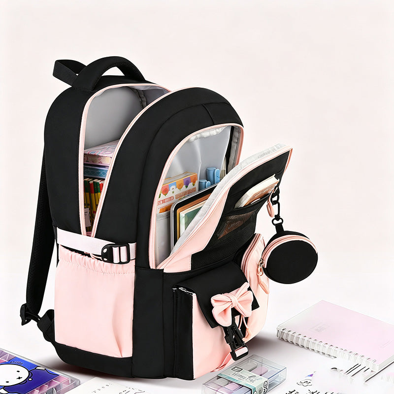 Cute Bowknot Backpack Set for Girls
