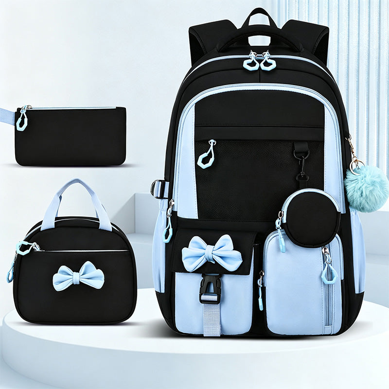 Cute Bowknot Backpack Set for Girls