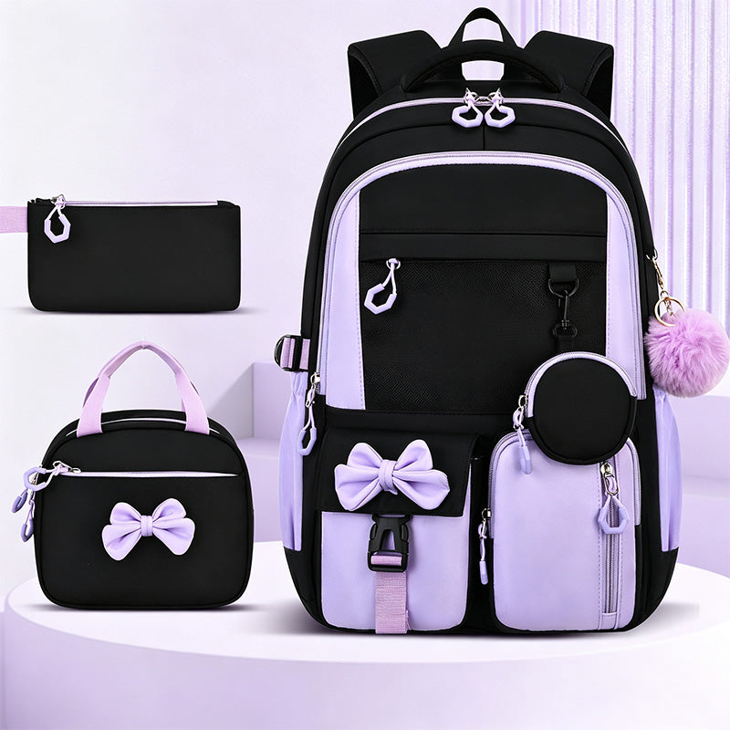 Cute Bowknot Backpack Set for Girls