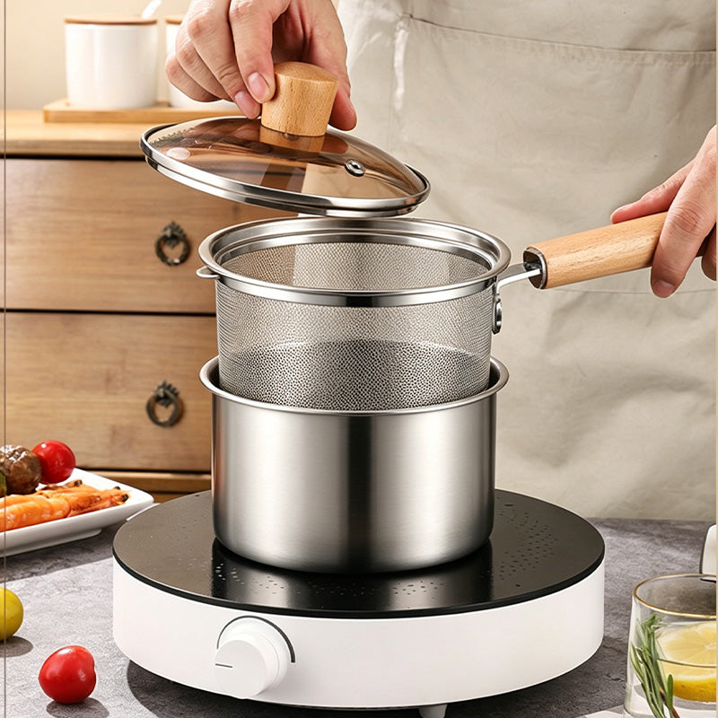 Stainless Steel Fryer Pot With Basket