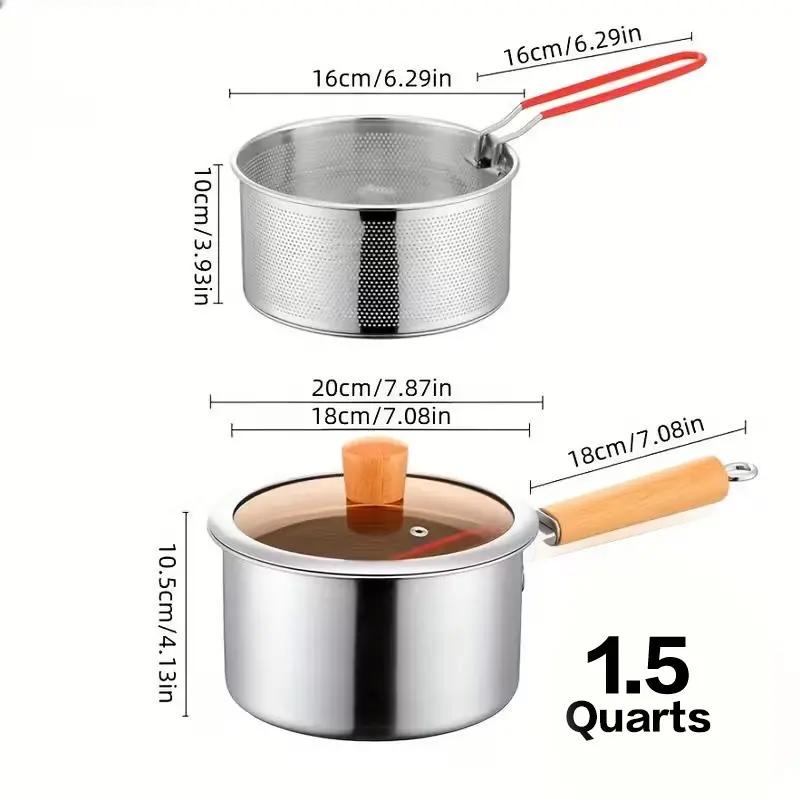 Stainless Steel Fryer Pot With Basket