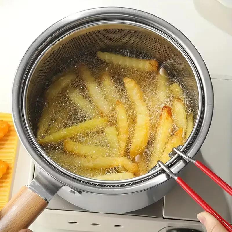 Stainless Steel Fryer Pot With Basket