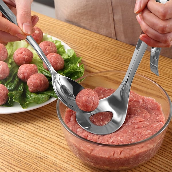 🥩⚡ No-Stick Meatball Spoon – Quick Scoop, Even Shapes – Clean Hands! 🔥