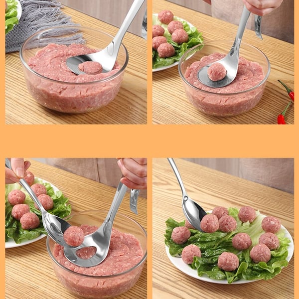 🥩⚡ No-Stick Meatball Spoon – Quick Scoop, Even Shapes – Clean Hands! 🔥