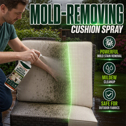 Remove Cushion Mold Instantly! No-Scrub Gentle Patio Fabric Spray