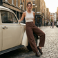 👖 Dames Hoge Taille Wijde Pijpen Broek – Elegante Wide Leg Broek met Comfortabele Pasvorm & Moderne Look ✨