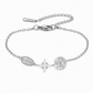 Adjustable Stainless Steel Chain Charm Bracelet featuring Cross Pentagram and Witch Knot Pendants