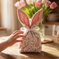 Easter Bunny Velvet Gift Bag with Drawstring